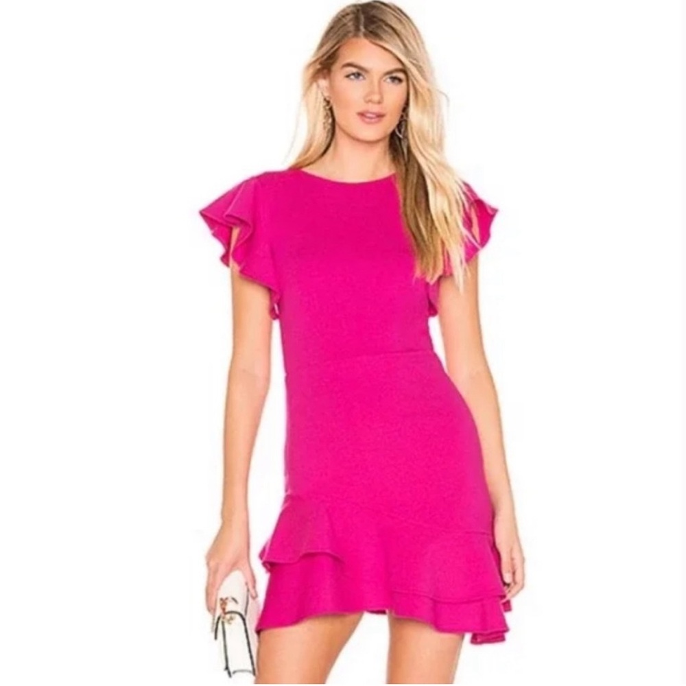 Amanda Uprichard Pink Asymmetrical Dress